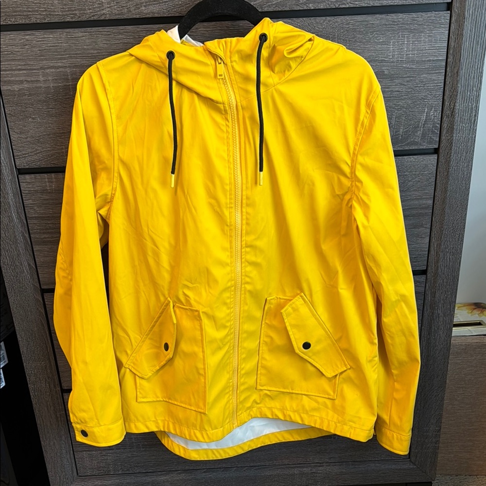 Bright Yellow Hooded Jacket
